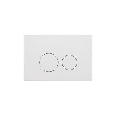 Bedieningsplaat Qeramiq Push Met DualfFush Frontbediening Metaal Rond Mat Wit Qeramiq Bedieningsplaat Qeramiq Push Met DualfFush Frontbediening Metaal Rond Mat Wit Qeramiq
