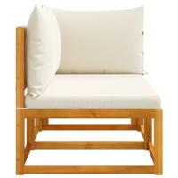 Tuinbank 2-zits met kussens massief acaciahout - thumbnail