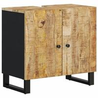 2-delige Badkamermeubelset massief mangohout - thumbnail