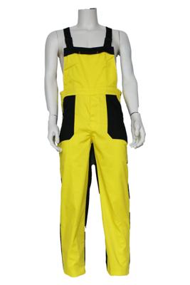 Tuinbroek kinderen poly/katoen geel / zwart