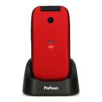 Profoon mobiele senioren telefoon PM-665 (Rood) - thumbnail