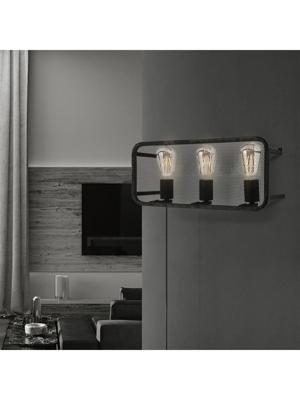 Home sweet home wandlamp Weave 3L - zwart