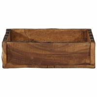 VidaXL Dienblad 4 pcs bruin 29 x 31 x 10 cm massief gerecycled hout - thumbnail