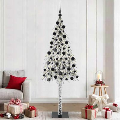 VidaXL Kerstboom met 300 led met standaard wit 210 cm pe en staal