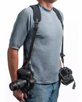 OP/TECH Double Sling camera-servies (houder voor 2 camera's, neopreen) zwart - thumbnail