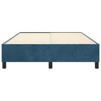 Boxspringframe fluweel donkerblauw 140x200 cm - thumbnail