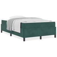 Bedframe met matras Donkergroen en Wit 120 x 190 cm Fluweel - thumbnail