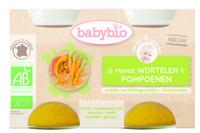 Babybio Groenten wortel pompoen 130 gr bio (2 st) - thumbnail
