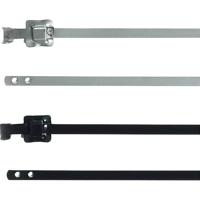 HellermannTyton 111-00149 MLT24SSC10-SS316/SP-BK Kabelbinder 630 mm 10 mm Zwart Bandsluiting geflensd, UV-gestabiliseerd 1 stuk(s) - thumbnail