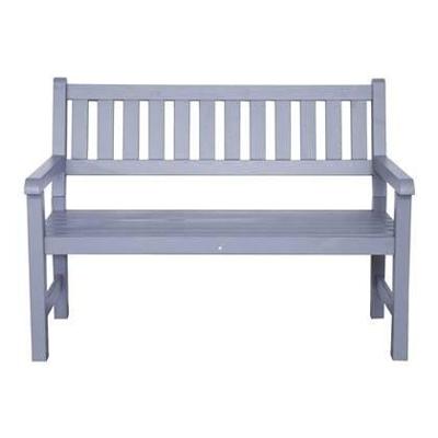 SenS-Line 2-zits Houten tuinbank Bordeaux 125 cm - grijs