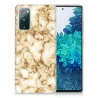 Samsung Galaxy S20 FE | TPU | Siliconen hoesje | Marmer Goud - thumbnail