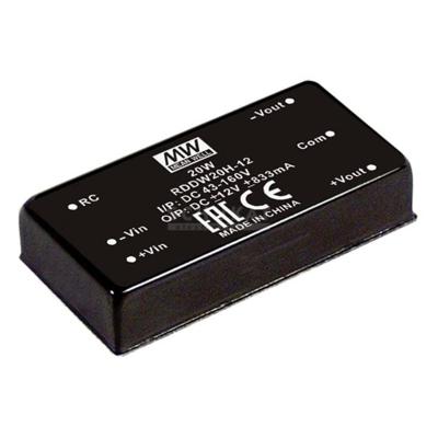 MEAN WELL RDDW20G-15 DC/DC-converter 666 mA 20 W Aantal uitgangen: 2 x Inhoud 1 stuk(s)