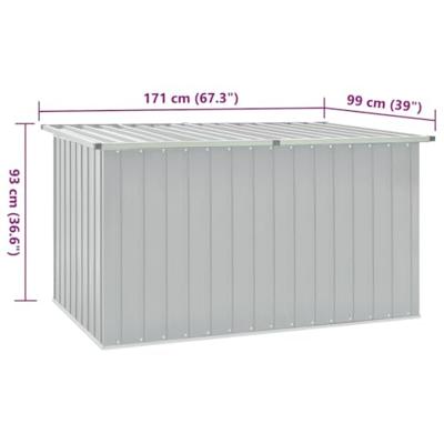 Tuinbox 171x99x93 cm grijs