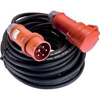 AS Schwabe 60549 Stroom Verlengkabel 32 A Zwart 10.00 m H07RN-F 5G 4 mm² Met fasewisselaar - thumbnail