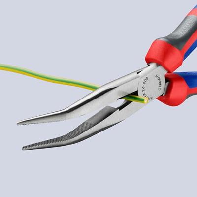 Knipex Platspitse Tang met Zijsnijder (Telefoontang) | 200 mm Lengte | Meer-Componentengrepen | Zwart Geatramenteerd - 26 22 200 SB Knipex Platspitse Tang met Zijsnijder (Telefoontang) | 200 mm Lengte | Meer-Componentengrepen | Zwart Geatramenteerd - 26 22 200 SB