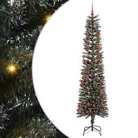 VidaXL Kunstkerstboom met 300 led groen 210 cm pvc en plastic en staal - thumbnail