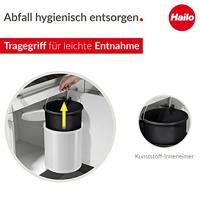 Hailo 3555-001 Compact-Box M Prullenbak 15L Wit - thumbnail