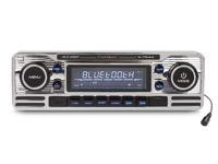 Autoradio met Bluetooth - FM, CD, AUX, SD en USB - 1 DIN - Retro - Radio voor Oldtimer - Zilver (RCD120BT) - thumbnail
