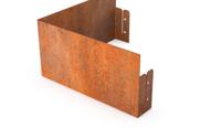 Afboording Cortenedge Cortenstaal binnenhoek 30x30cm 29cm hoog zonder rand Geroba - Geroba - thumbnail