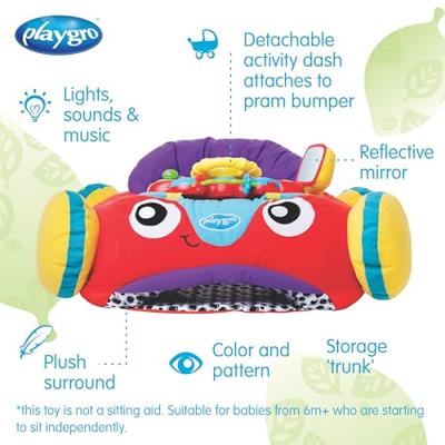 Playgro muzikale auto zitkussen