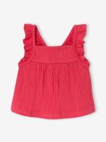 Mouwloos T-shirt babymeisjes framboos - thumbnail