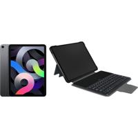 Apple iPad Air (2020) 10.9 inch 64 GB Wifi Space Gray + Gecko Toetsenbord Hoes QWERTY - thumbnail
