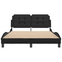 Bedframe zonder matras "Zadar" kunstleer zwart 140x190 cm - thumbnail