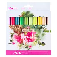 Brushpen talens ecoline set 10 stuks botanisch - thumbnail