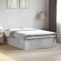 Bedframe bewerkt hout betongrijs 150x200 cm - thumbnail