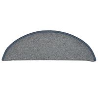 VidaXL Trapmatten 15 st 56x17x3 cm lichtgrijs en blauw halfrond - thumbnail