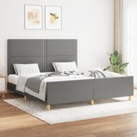Bedframe zonder matras stof donkergrijs 160x200 cm - thumbnail