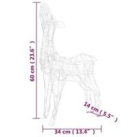 VidaXL Kerstversiering rendierfamilie 160 led&apos;s blauw acryl - thumbnail