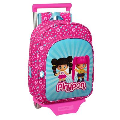 Schoolrugzak met Wielen Pinypon Blauw Roze 26 x 34 x 11 cm