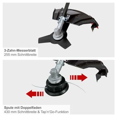 SCHEPPACH Bosmaaier op benzine BCH3300-100PB - 32,6 cm³ met 2e spoel en schouderharnas - thumbnail