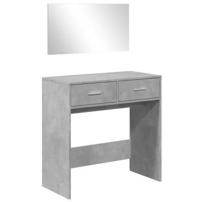 Kaptafel met spiegel 80x39x80 cm betongrijs - thumbnail