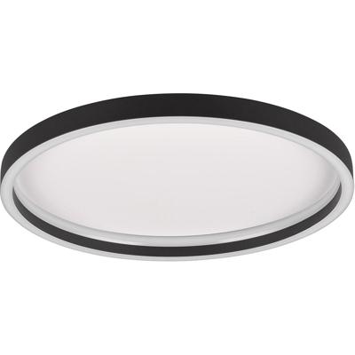 LED Plafondlamp Rond 20W Warm Wit 3000K - Mat Zwart Metaal