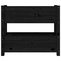 Plantenbak 77x25x66 cm massief grenenhout zwart - thumbnail