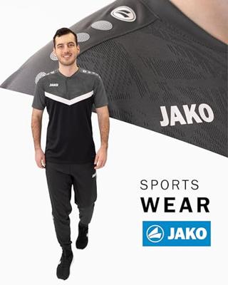 JAKO 6324 Polo Iconic - Zwart/Antraciet - M