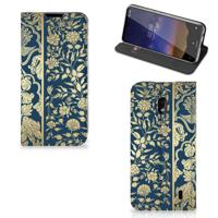 Nokia 2.2 Smart Cover Beige Flowers - thumbnail