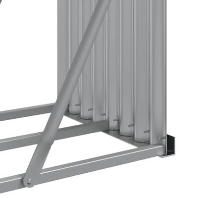 Haardhoutopslag 300x45x100 cm gegalvaniseerd staal zilverkleur - thumbnail