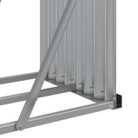 Haardhoutopslag 300x45x100 cm gegalvaniseerd staal zilverkleur - thumbnail