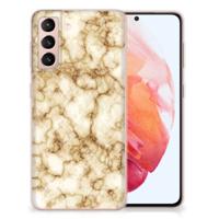 Samsung Galaxy S21 | TPU | Siliconen hoesje | Marmer Goud - thumbnail