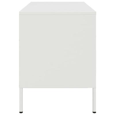 Tv-meubelen 2 st 68x39x50,5 cm staal wit Tv-meubelen 2 st 68x39x50,5 cm staal wit