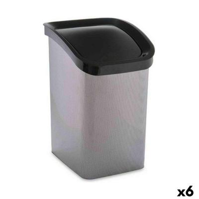 Afvalemmer Berilo Donker grijs Plastic 23 L Gekanteld (6 Stuks)