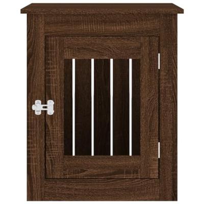 VidaXL Hondenbench 55x75x65 cm bewerkt hout bruin eikenkleur