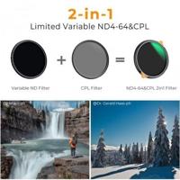 K&F Concept ND4-64 + CPL 2-in-1 Filter Nano X - 72 mm - thumbnail