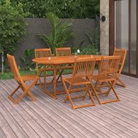 7-delige Tuinset 180x90x75 cm massief acaciahout - thumbnail