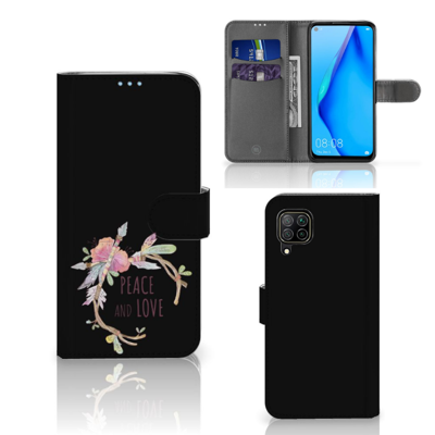 Huawei P40 Lite Leuk Hoesje Boho Text | Portemonnee hoesje Huawei P40 Lite Leuk Hoesje Boho Text | Portemonnee hoesje