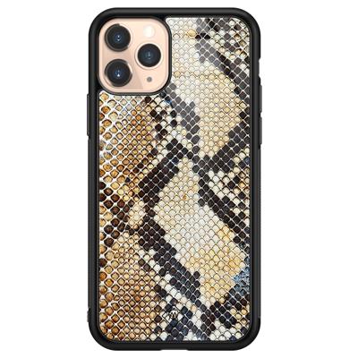 iPhone 11 Pro glazen hardcase - Golden snake