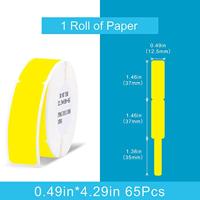 NIIMBOT A2K18638301 Etiketten (rol) 72 x 12.5 mm Geel 65 stuk(s) Kabeletiketten - thumbnail